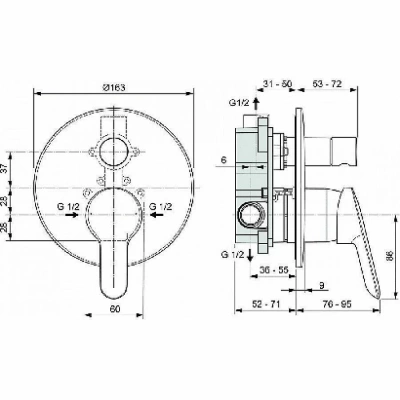 Набор смесителей Ideal Standard Ceraflex Alpha BD003AA
