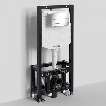 Инсталляция для унитаза WasserKraft Dill 61TLT.010.ME.BN04 с кнопкой никель