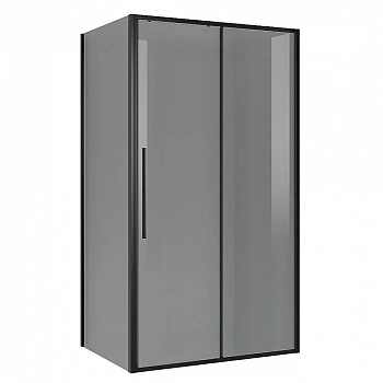 Душевой уголок Niagara Nova NG-85-14TB+NG-TB90-34 140х90 стекло тонированное/профиль черный матовый