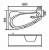 Ванна акриловая Gemy Glass Panel G9046 K 161х96 белая с гидромассажем
