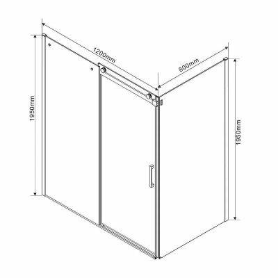 Душевой уголок Vincea Como VSR-1C8012CL 120x80