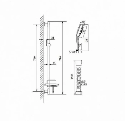 Душевой гарнитур Iddis Optima Home TSH1601