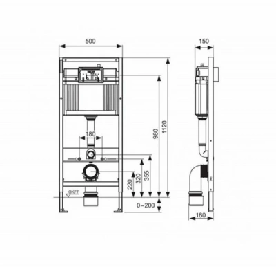 Система инсталляции для унитаза Tece K440920