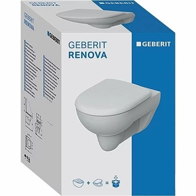 Унитаз подвесной Geberit Renova 500.802.00.1 белый, с крышкой микролифт