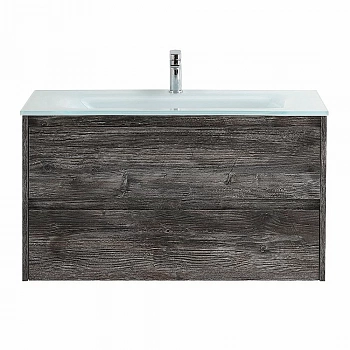 Тумба с раковиной BelBagno KRAFT 80 сосна пасадена/раковина стеклянная глянцевая