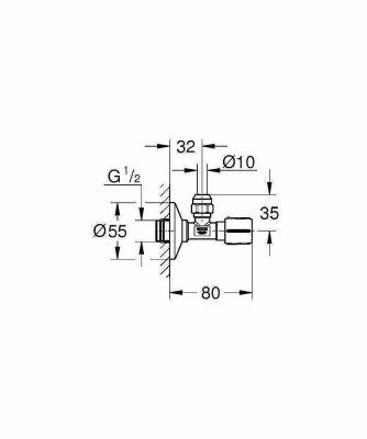 Угловой вентиль Grohe 22039AL0