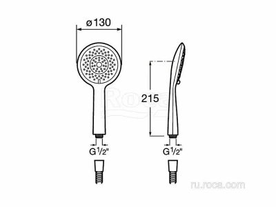 Душевая лейка Roca Sensum 5B1107C00