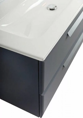 Тумба с раковиной Cezares Eco 120 ECO-CER-N-1200-2C-SO-GR-P графит