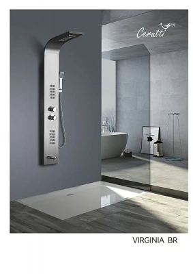 Душевая панель CeruttiSpa VIRGINIA BR CT9983 Матовая Нержавеющая Сталь