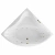 Ванна акриловая EXCELLENT Glamour SMART WAEX.GLA15.SMART.GL 150x150 белая с гидромассажем