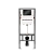 Инсталляция для унитаза Ceramica Nova Balance CN121002MB кнопка черный матовый