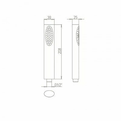 Душевая лейка PAINI Ovo 86CR155 хром