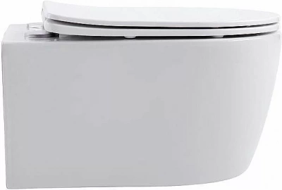 Унитаз подвесной Aquanet Smart Rimless LX-1106 с крышкой микролифт, безободковый