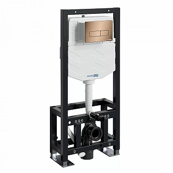 Система инсталляции для унитаза WasserKraft Dill 61TLT.010.ME.RG03 с кнопкой розовое золото
