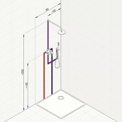 Душевая система Kludi Bozz 38736N076 золото брашированное