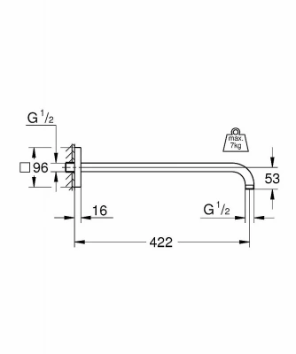 Душевой кронштейн Grohe Rainshower 26145000