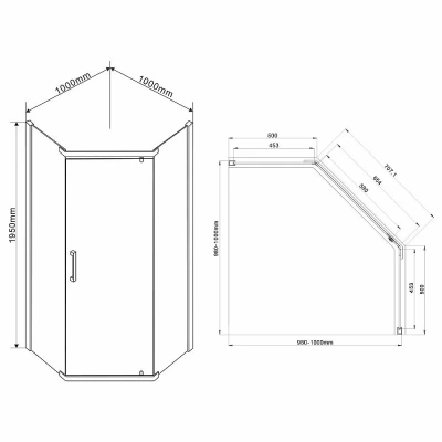 Душевой уголок Vincea Stresa VSP-1S100CLG 100x100 стекло прозрачное/профиль брашированное золото