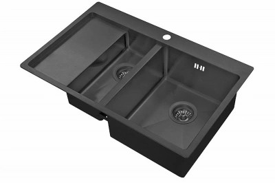 Мойка кухонная Zorg Inox PVD 5178-2-R Черная
