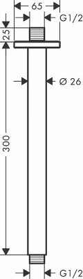 Держатель верхнего душа Hansgrohe Vernis Shape 26407000