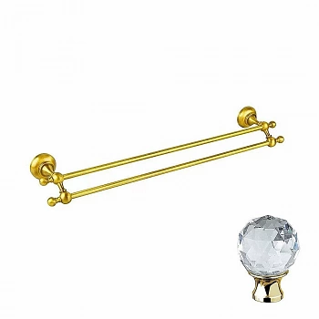 Полотенцедержатель Cezares APHRODITE-TD07-03/24-Sw Золото 24 карат/Swarovski