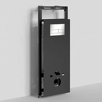 Инсталляция для унитаза WasserKraft Salm 27TLT.010.ME.BL.BN04 с кнопкой никель