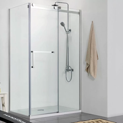 Душевой уголок Azario Vancouver 120x80 стекло прозрачное/профиль хром правый