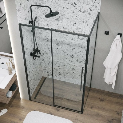 Душевой уголок Grossman Galaxy 120.K33.01.1390.21.00 130x90 профиль черный матовый/стекло прозрачное