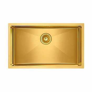Мойка кухонная Paulmark KOHER PM807444-BG брашированное золото