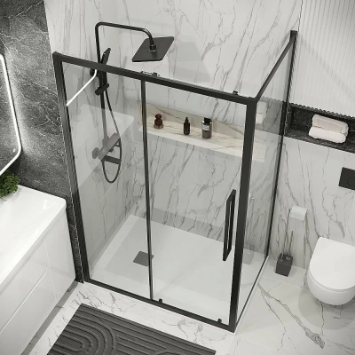 Душевой уголок Grossman Cosmo 120.K33.02.1370.21.00 130x70 профиль черный матовый/стекло прозрачное