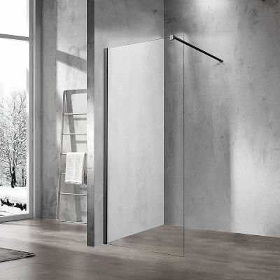 Душевое ограждение Vincea Walk-In VSW-1H600CLB 60x200 профиль черный/стекло прозрачное