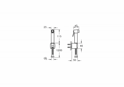Гигиенический душ Vitra Hygienic A4574736 матовый черный