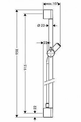 Душевая штанга Hansgrohe Croma 100 27610000