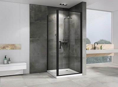 Душевой уголок ABBER Sonnenstrand AG04100B-S75B 100x75 стекло прозрачное/профиль черный
