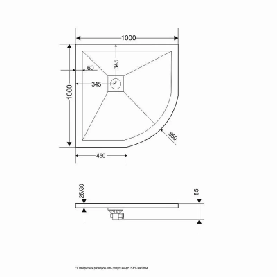 Душевой поддон Grossman STRONG GR-S1100100 100x100 белый