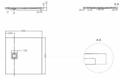 Душевой поддон Salini Oasi 120323MRF S-Stone 80x80 матовый