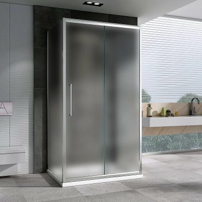 Душевой уголок ABBER Schwarzer Diamant AG30170MH-S100M-S100M 170x100 стекло матовое/профиль хром