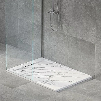 Душевой поддон RGW Stone Tray STL MW 52212816-15 80x160 белый мрамор