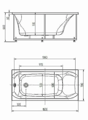 Ванна Aquatek Альфа 150х70 белая
