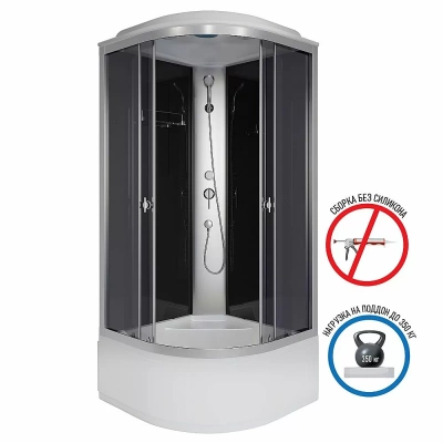 Душевая кабина Niagara Eco E100/40/TN 100х100 стекло тонированное/профиль хром