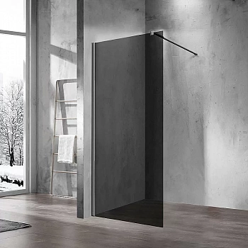 Душевое ограждение Vincea Walk-In 110 VSW-1H110CGGM стекло тонированное/профиль вороненая сталь
