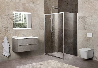 Душевой уголок BelBagno UNIQUE-AH-1-110/125-80-C-Cr 125х80 стекло прозрачное/профиль хром