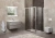 Душевой уголок BelBagno UNIQUE-AH-1-110/125-80-C-Cr 125х80 стекло прозрачное/профиль хром