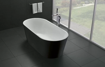 Ванна акриловая BelBagno BB71 180х80 черная/белая