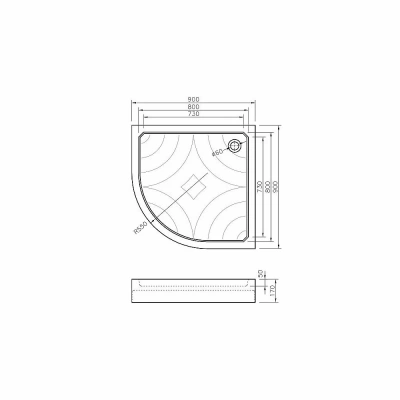 Душевой поддон Koller Pool GRACE90HRH 90x90 акрил