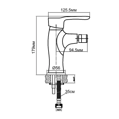 Смеситель для биде Aquanet Elements SD20064