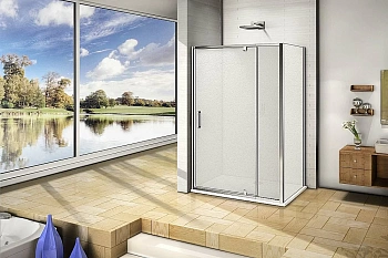 Душевой уголок Good door ORION WTW-PD+SP 90x80 стекло матовое/профиль хром