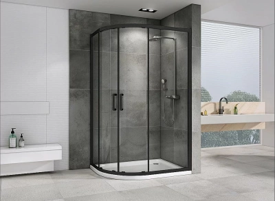 Душевой уголок ABBER Schwarzer Diamant AG01190B 100x90 стекло прозрачное/профиль черный