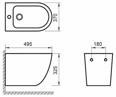 Биде подвесное Belbagno SFERA-R BB046BH