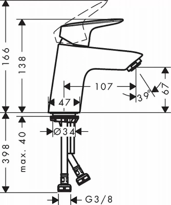 Смеситель для раковины Hansgrohe Logis 71073000