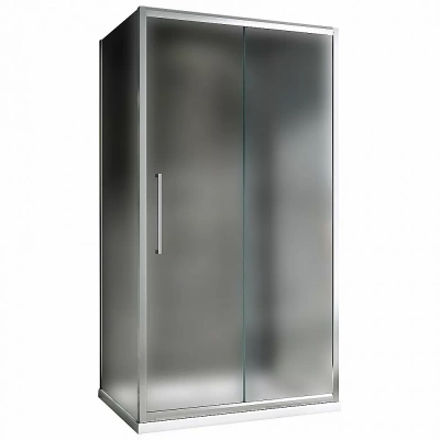 Душевой уголок ABBER Schwarzer Diamant AG30140MH-S85M-S85M 140x85 стекло матовое/профиль хром